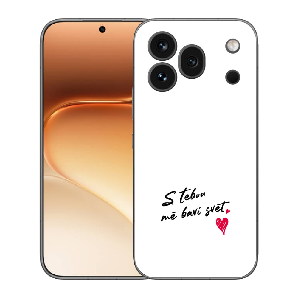 Gelový kryt mmCase na Honor 600 Pro - zamilovaný text 1 bílé pozadí