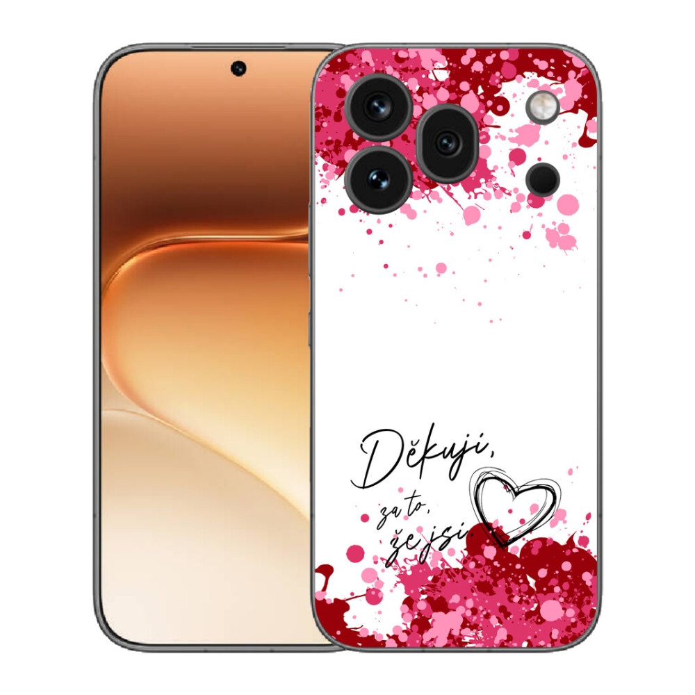 Gelový kryt mmCase na Honor 600 Pro - zamilovaný text 2 bílé pozadí