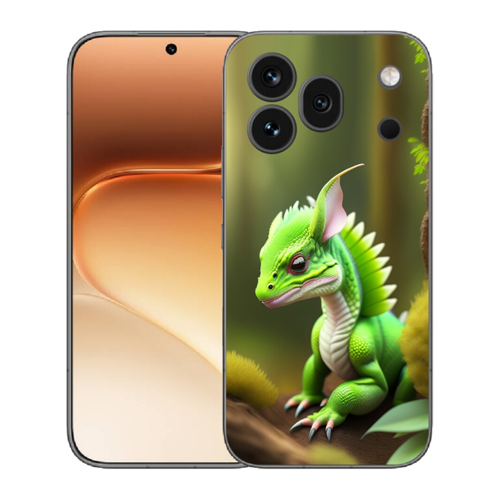 Gelový kryt mmCase na Honor 600 Pro - zelený dráček