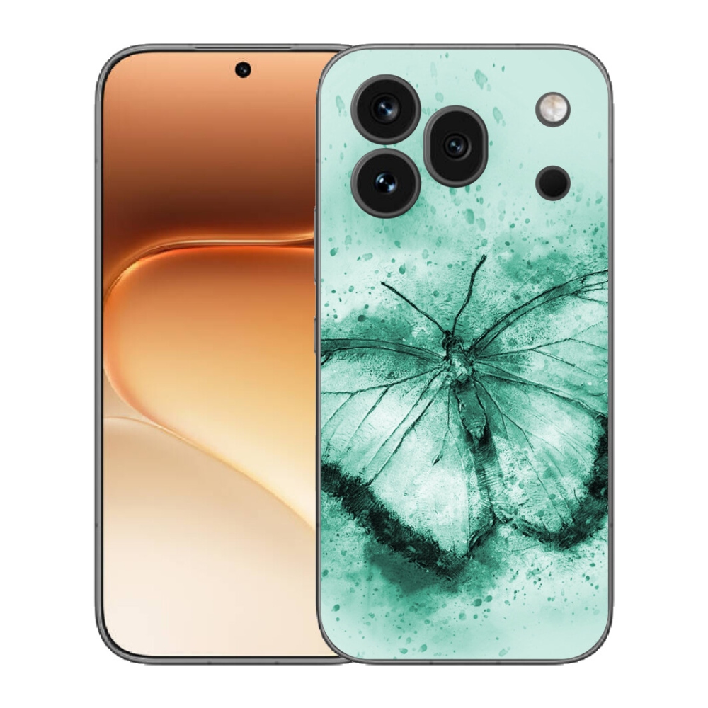 Gelový kryt mmCase na Honor 600 Pro - zelený motýl