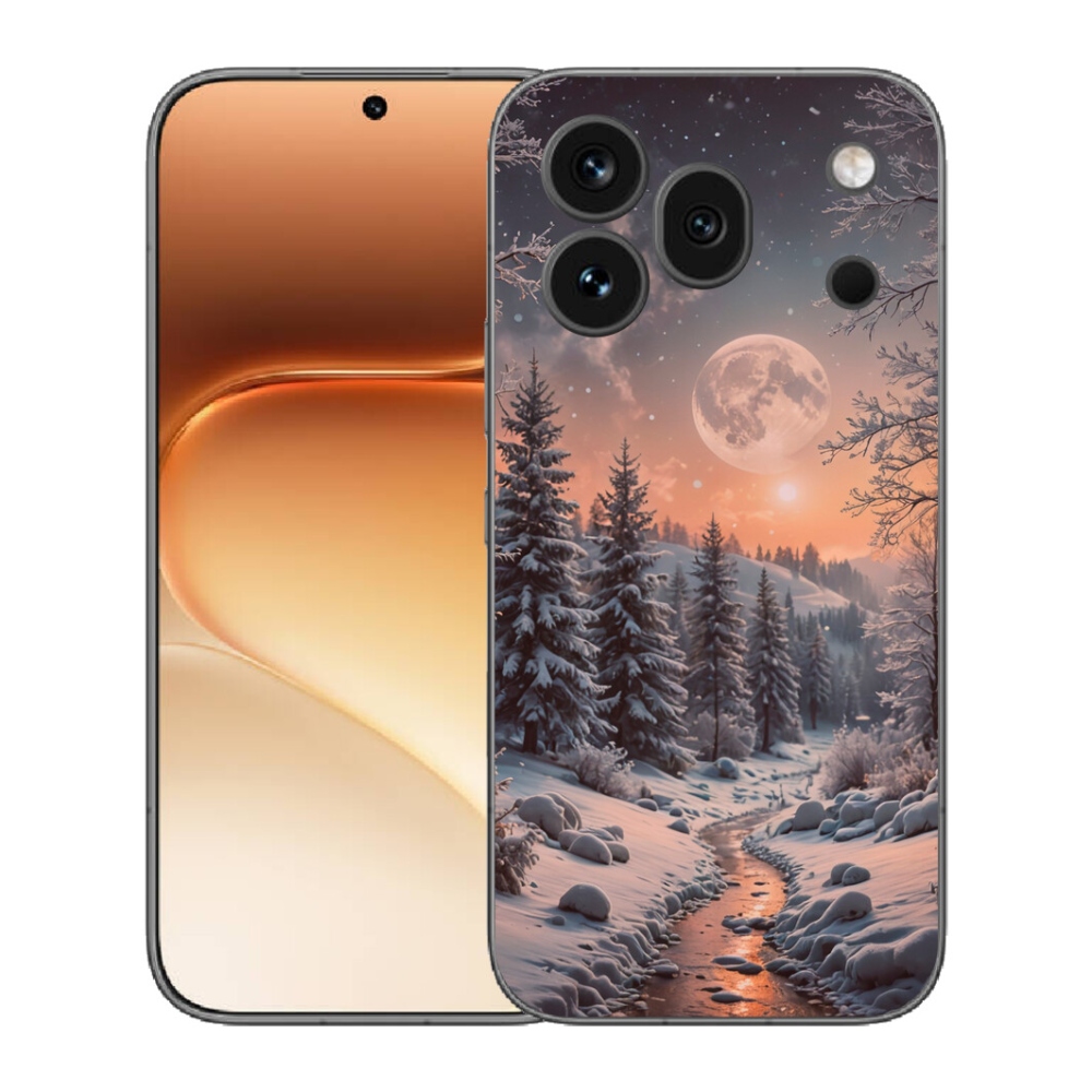 Gelový kryt mmCase na Honor 600 Pro - zimní krajina 2