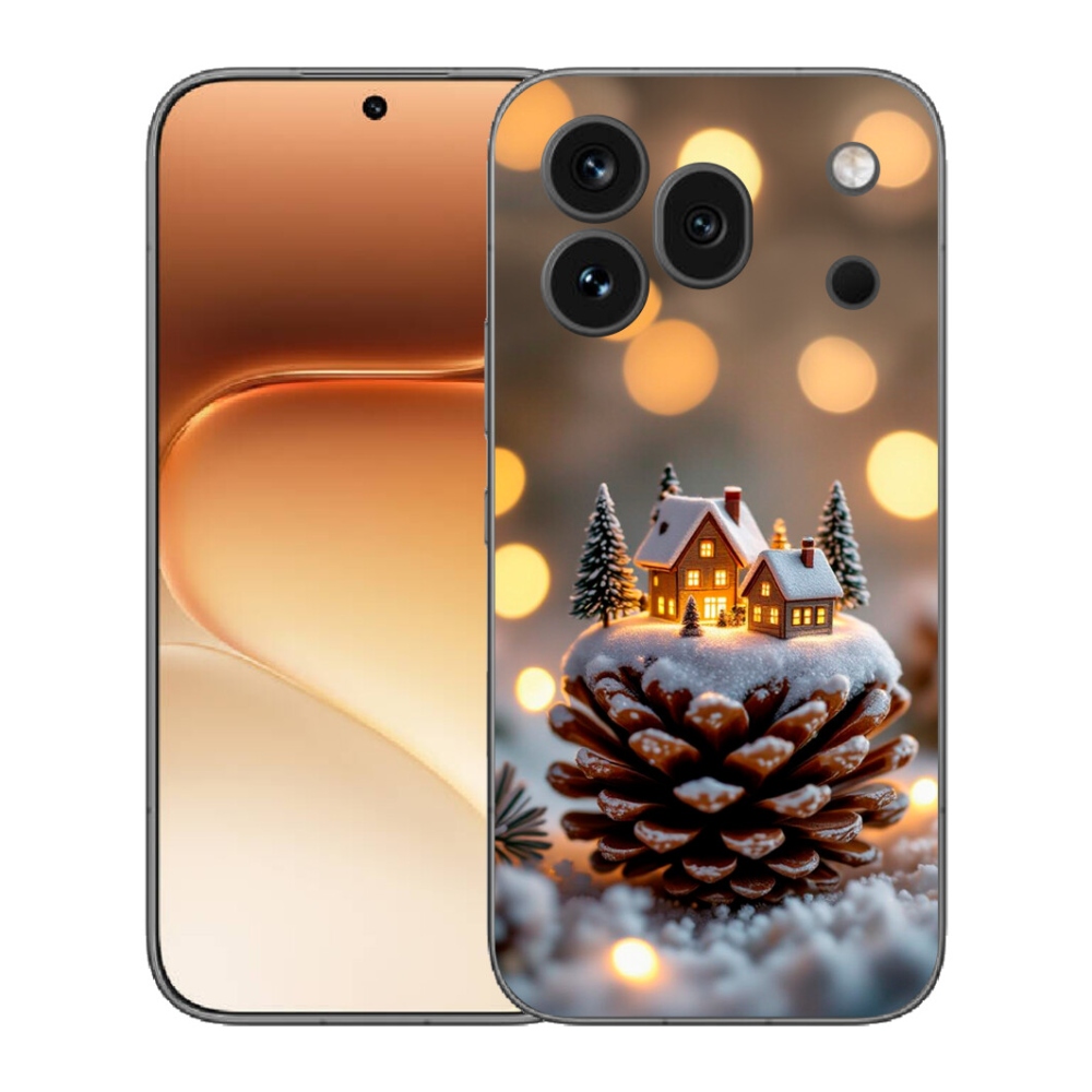 Gelový kryt mmCase na Honor 600 Pro - zimní vesnička