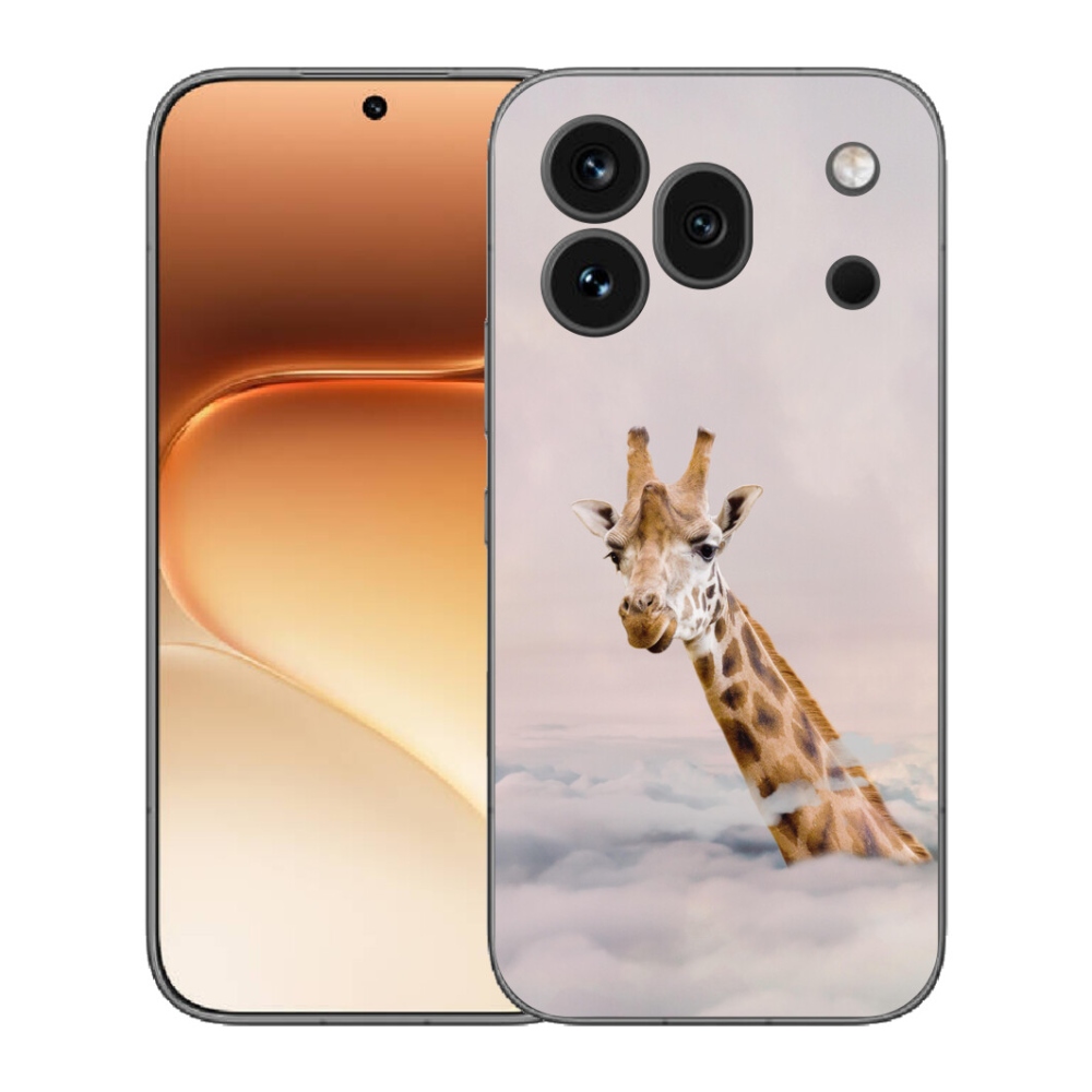 Gelový kryt mmCase na Honor 600 Pro - žirafa v oblacích