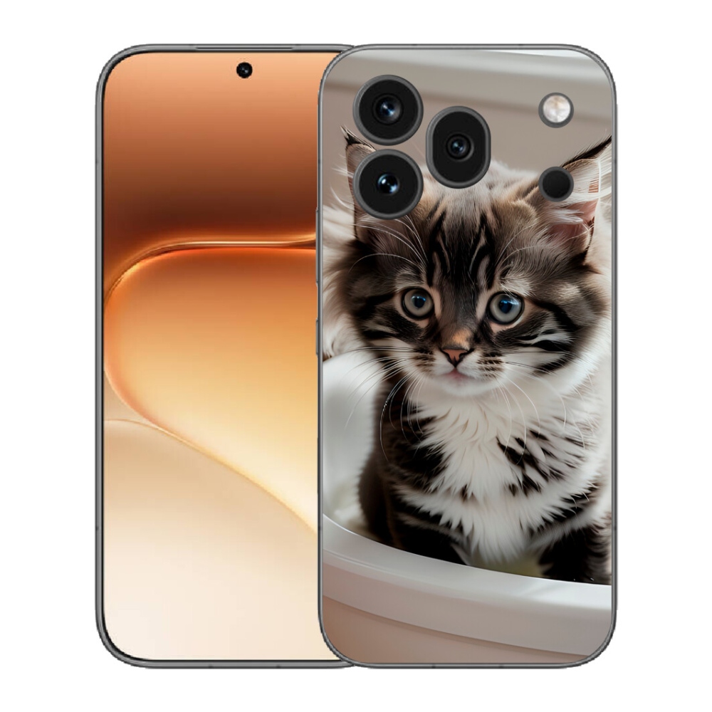 Gelový kryt mmCase na Honor 600 Pro - zvědavé kotě