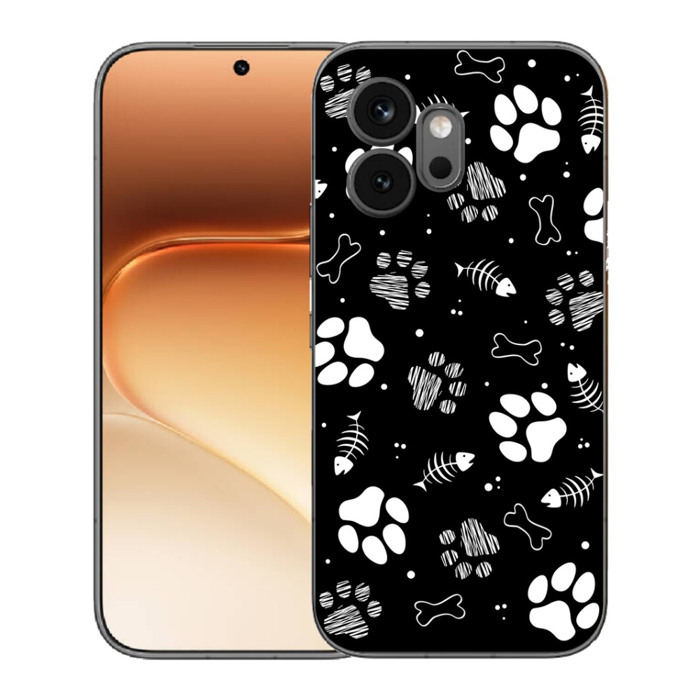 Gelový kryt mmCase na Honor 600 - psí tlapky