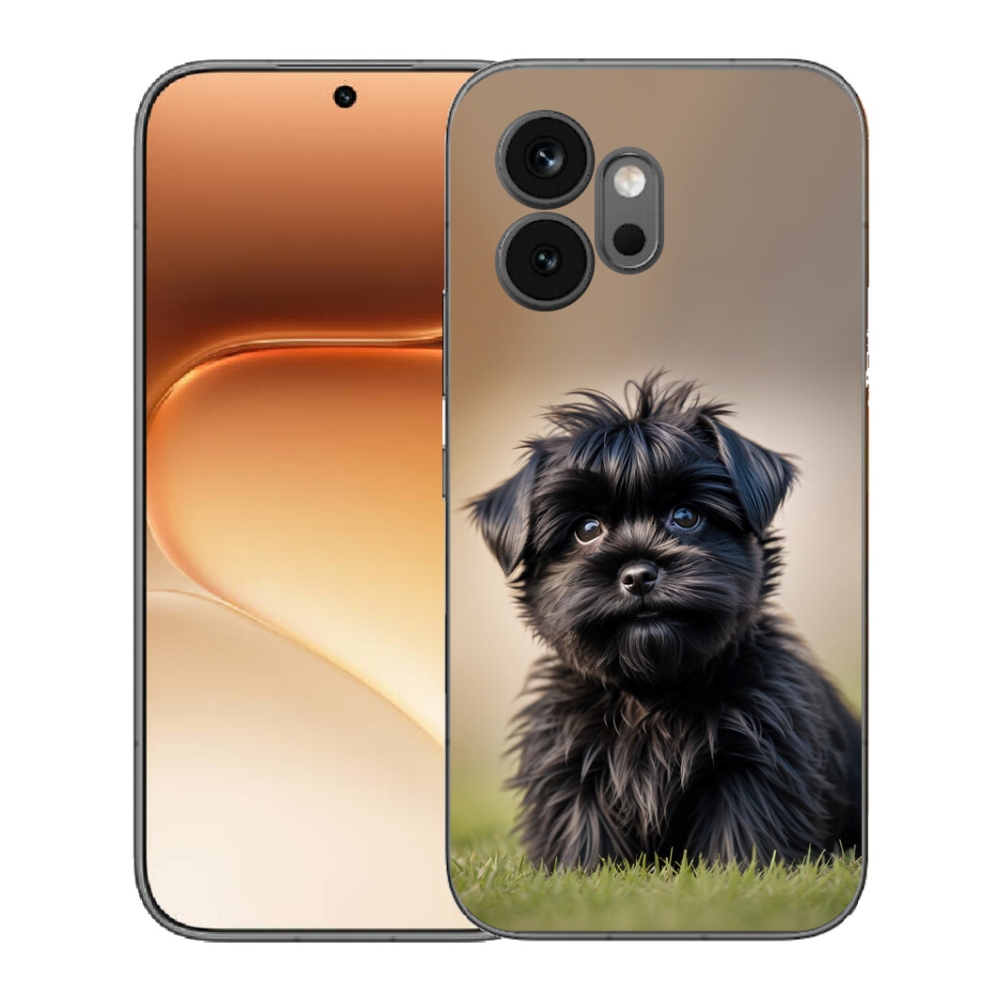 Gelový kryt mmCase na Honor 600 - roztomilý černý pejsek
