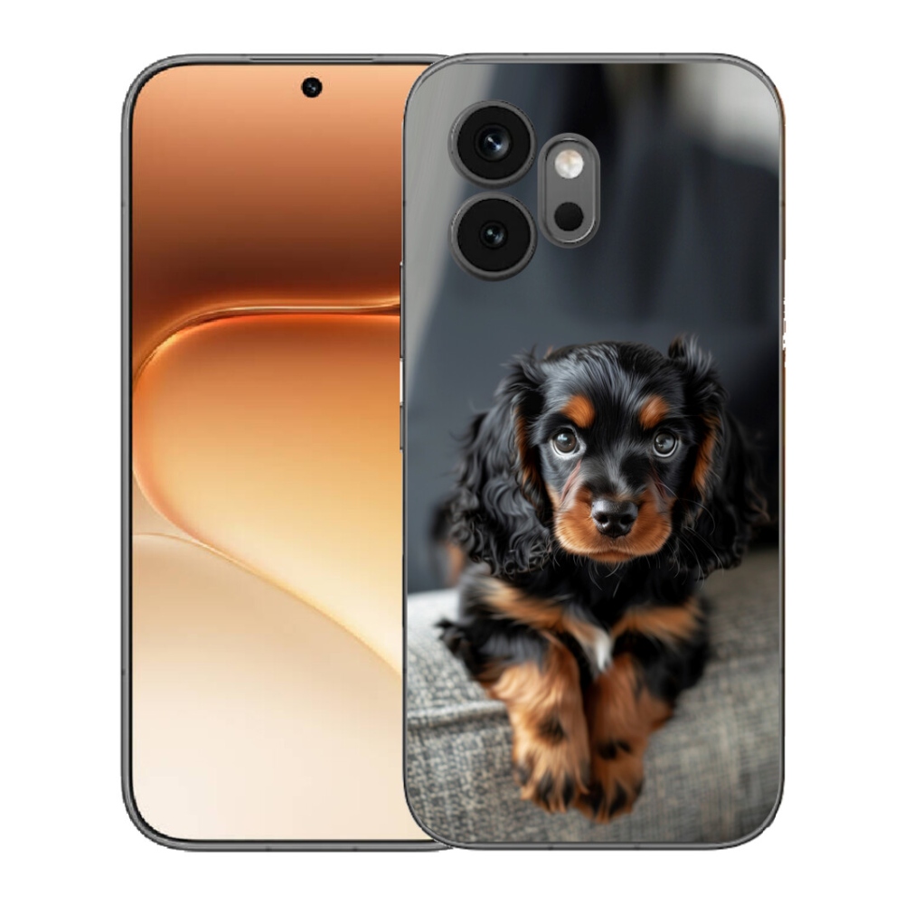 Gelový kryt mmCase na Honor 600 - roztomilý dlouhosrstý jezevčík