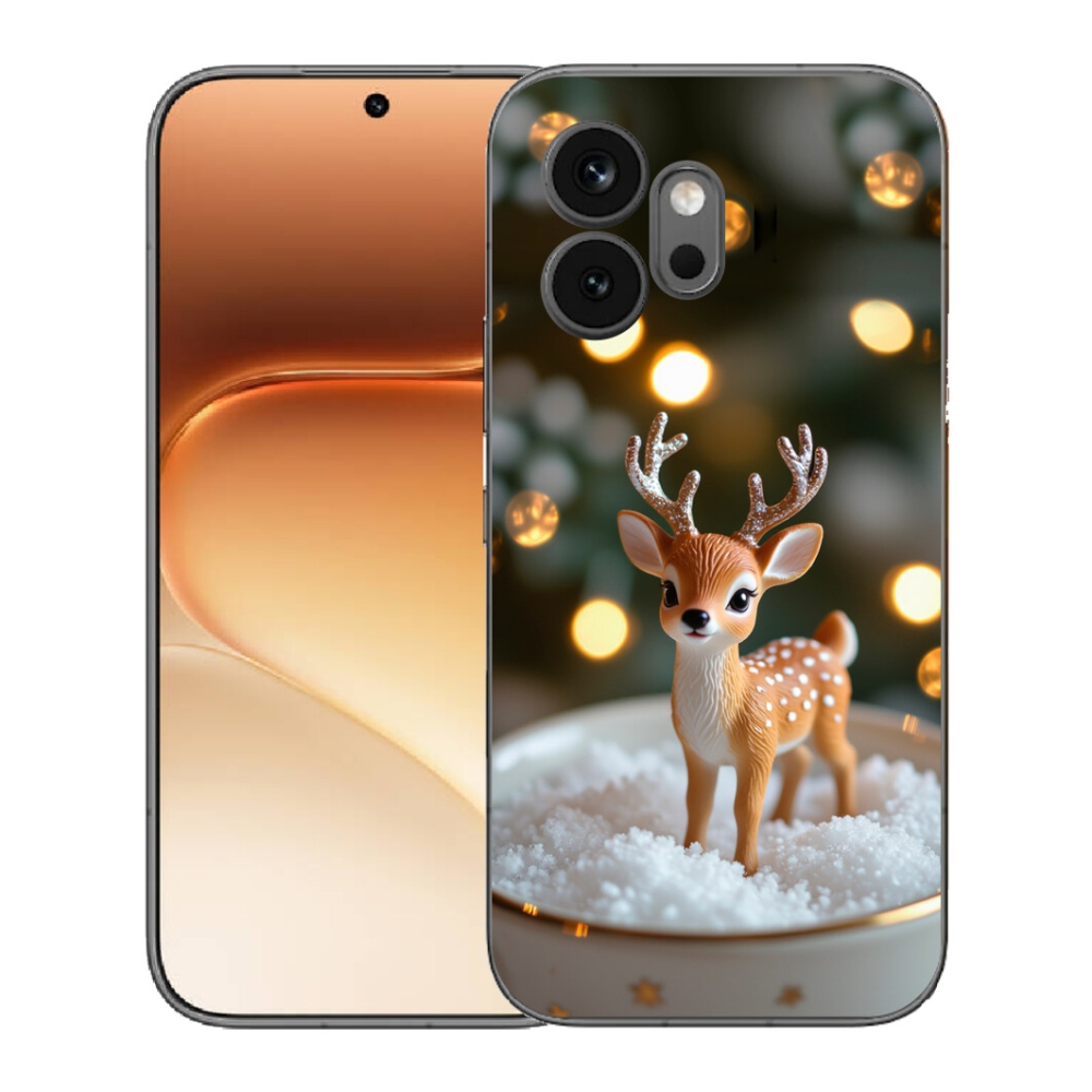 Gelový kryt mmCase na Honor 600 - roztomilý vánoční jelen