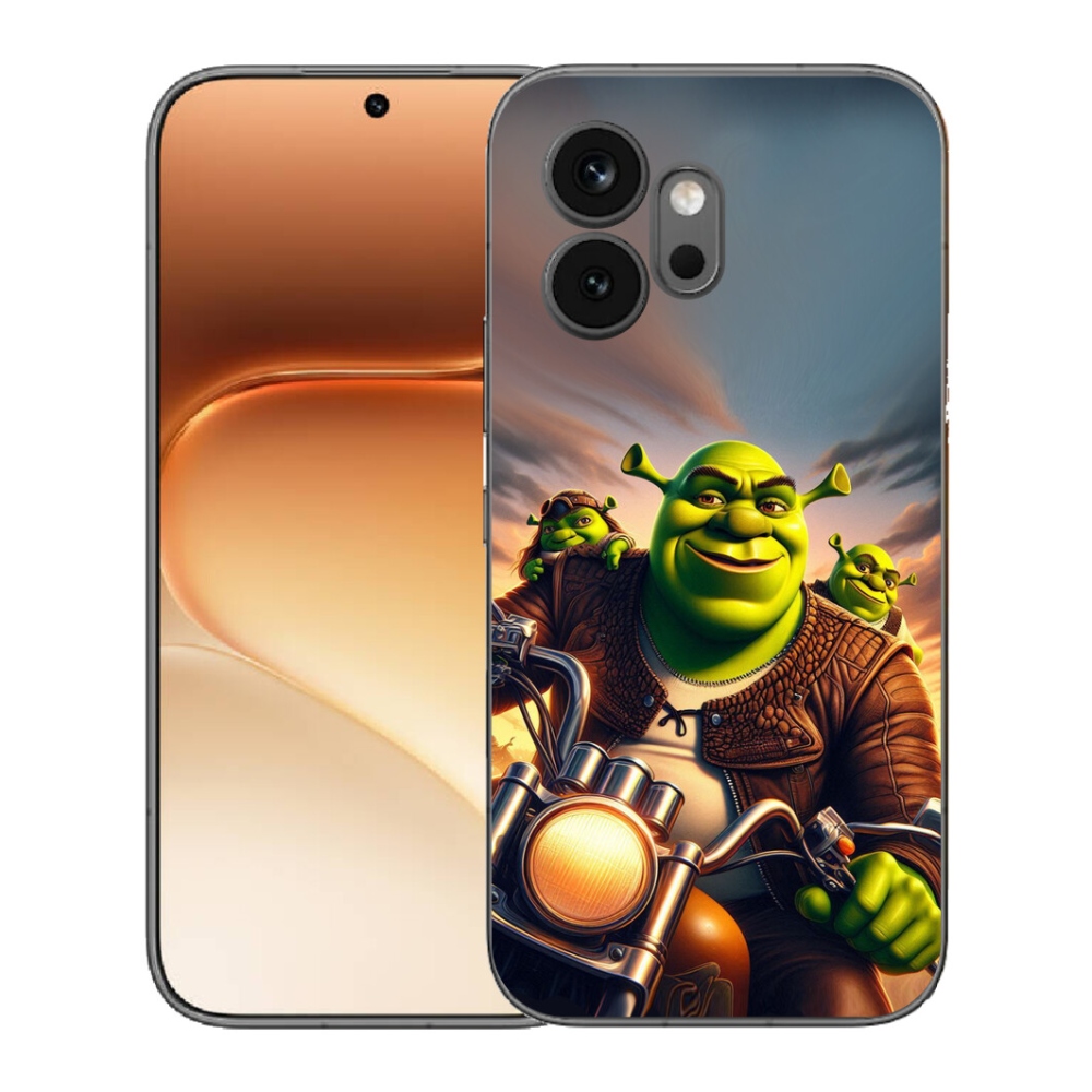 Gelový kryt mmCase na Honor 600 - shrek na motorce