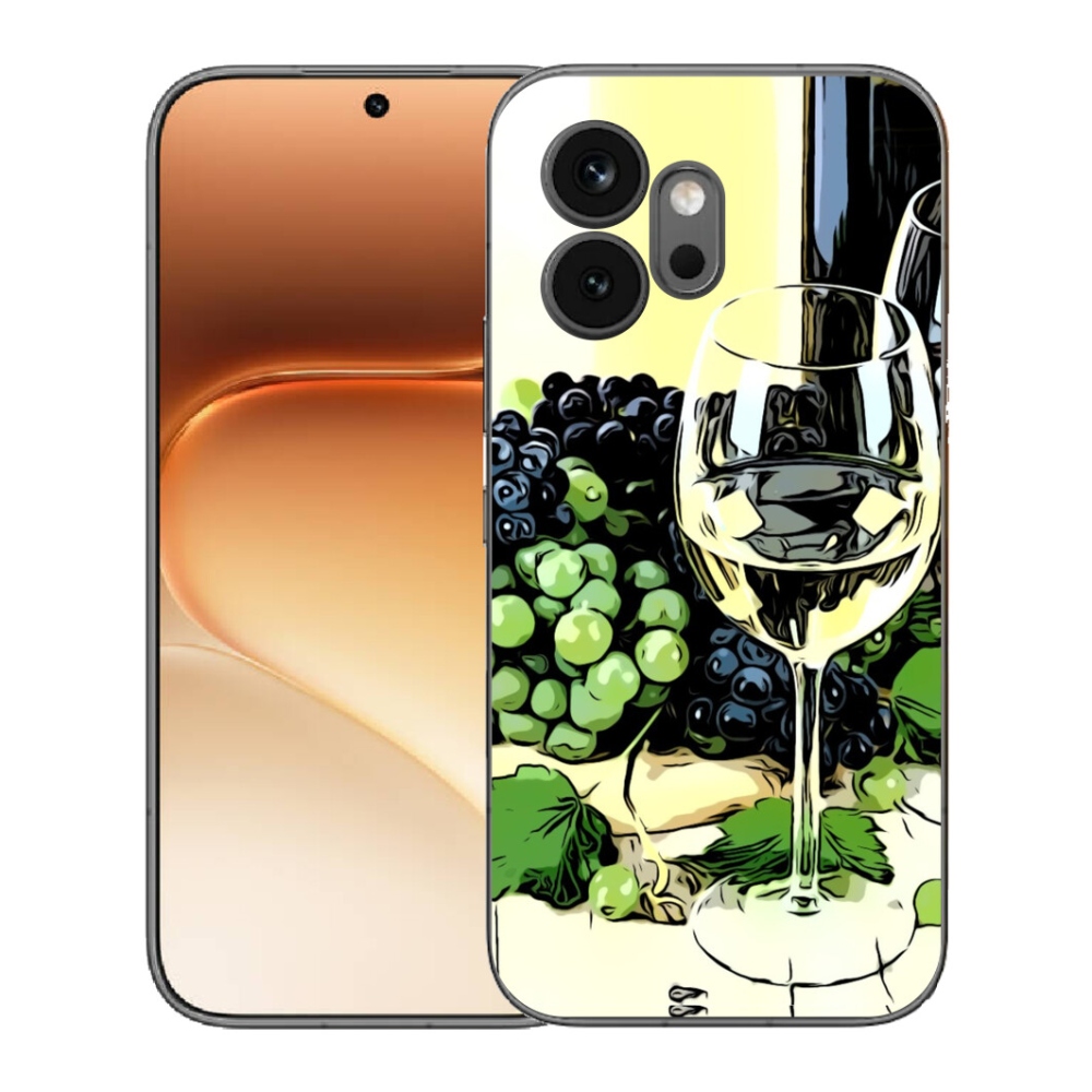 Gelový kryt mmCase na Honor 600 - sklenka vína