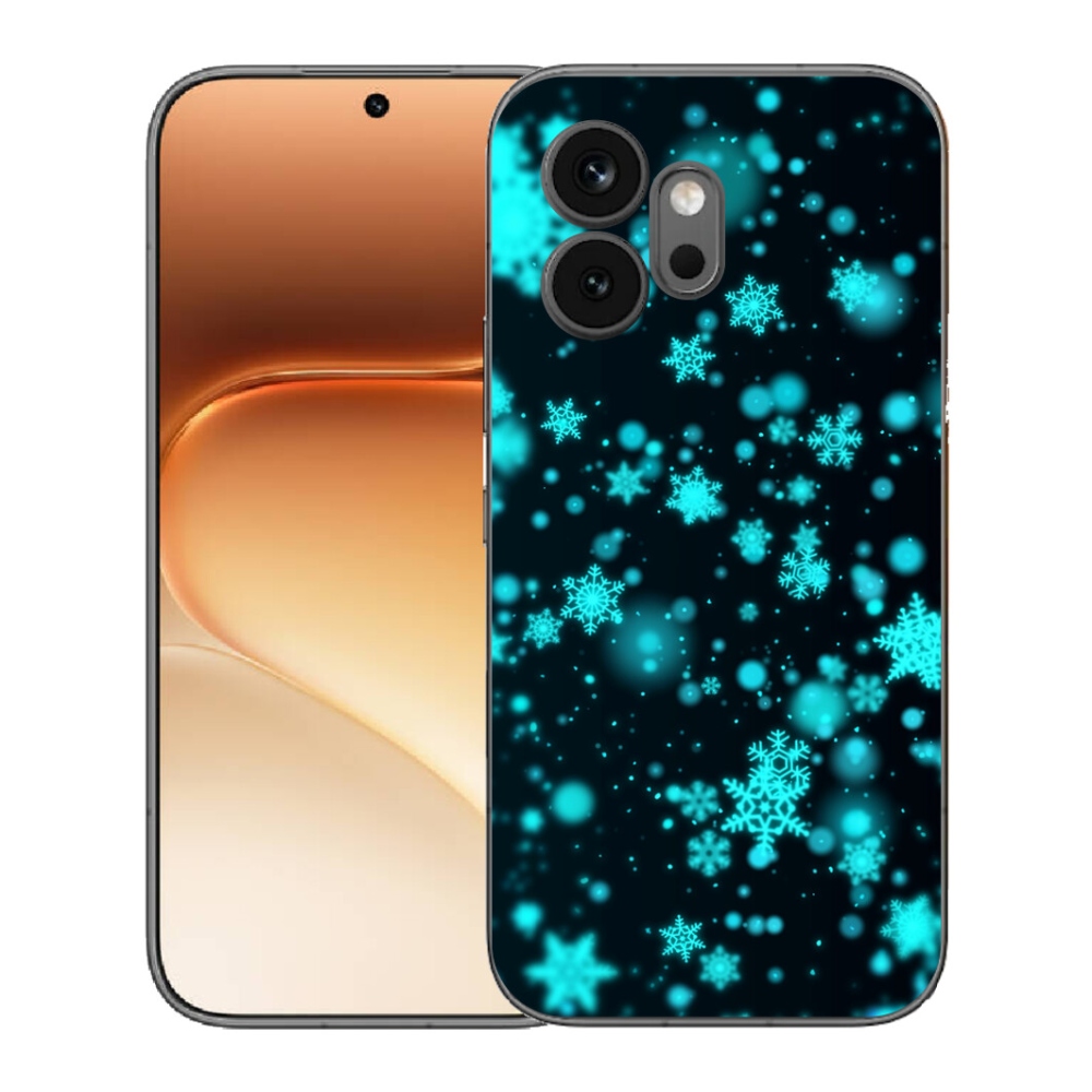 Gelový kryt mmCase na Honor 600 - sněhové vločky 1