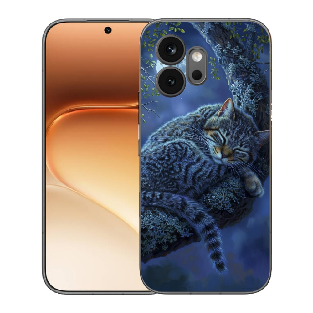 Gelový kryt mmCase na Honor 600 - spící kočka