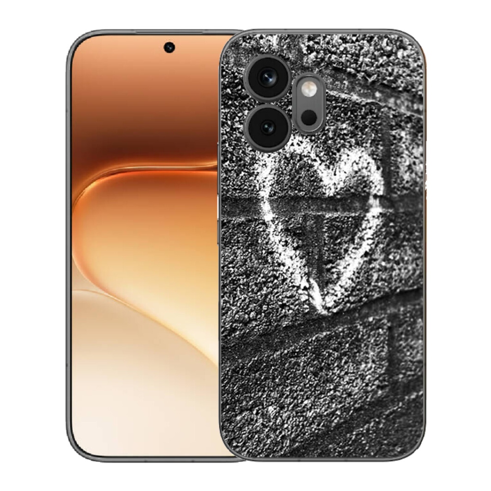 Gelový kryt mmCase na Honor 600 - srdce na zdi