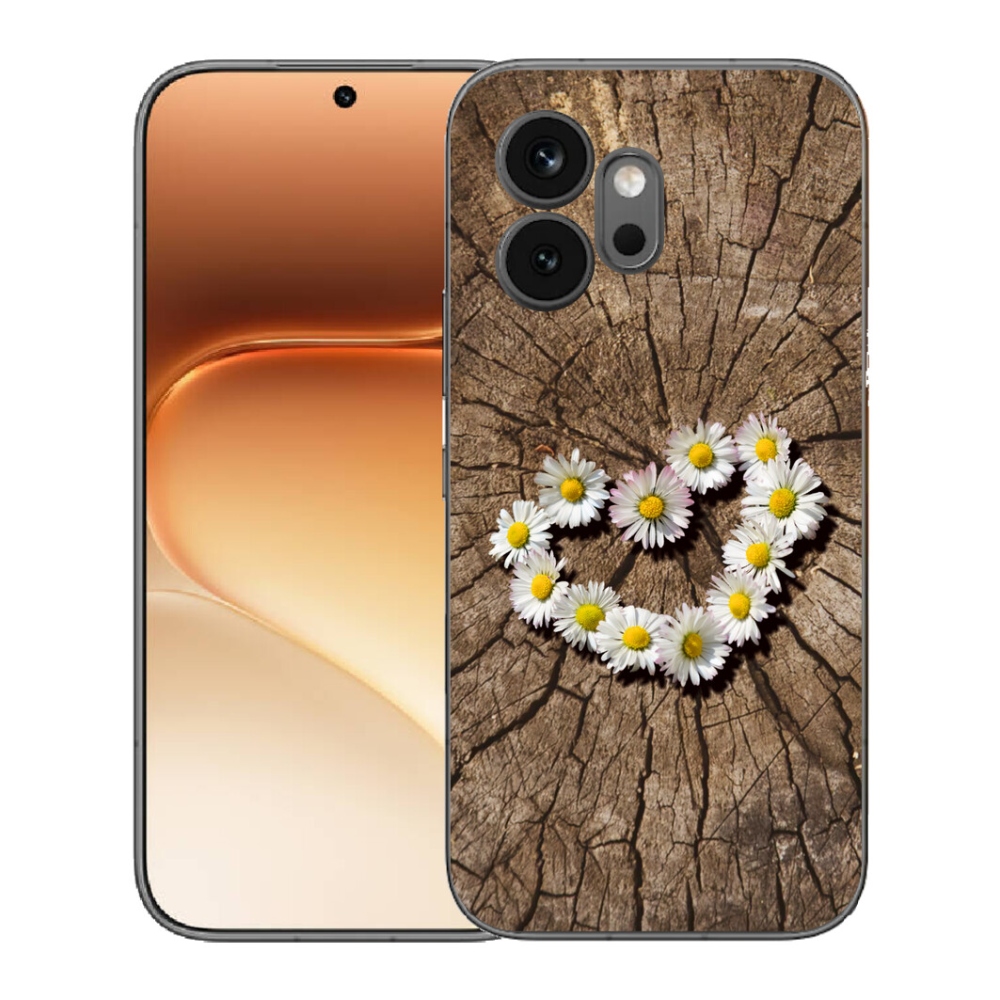 Gelový kryt mmCase na Honor 600 - srdce z kopretin