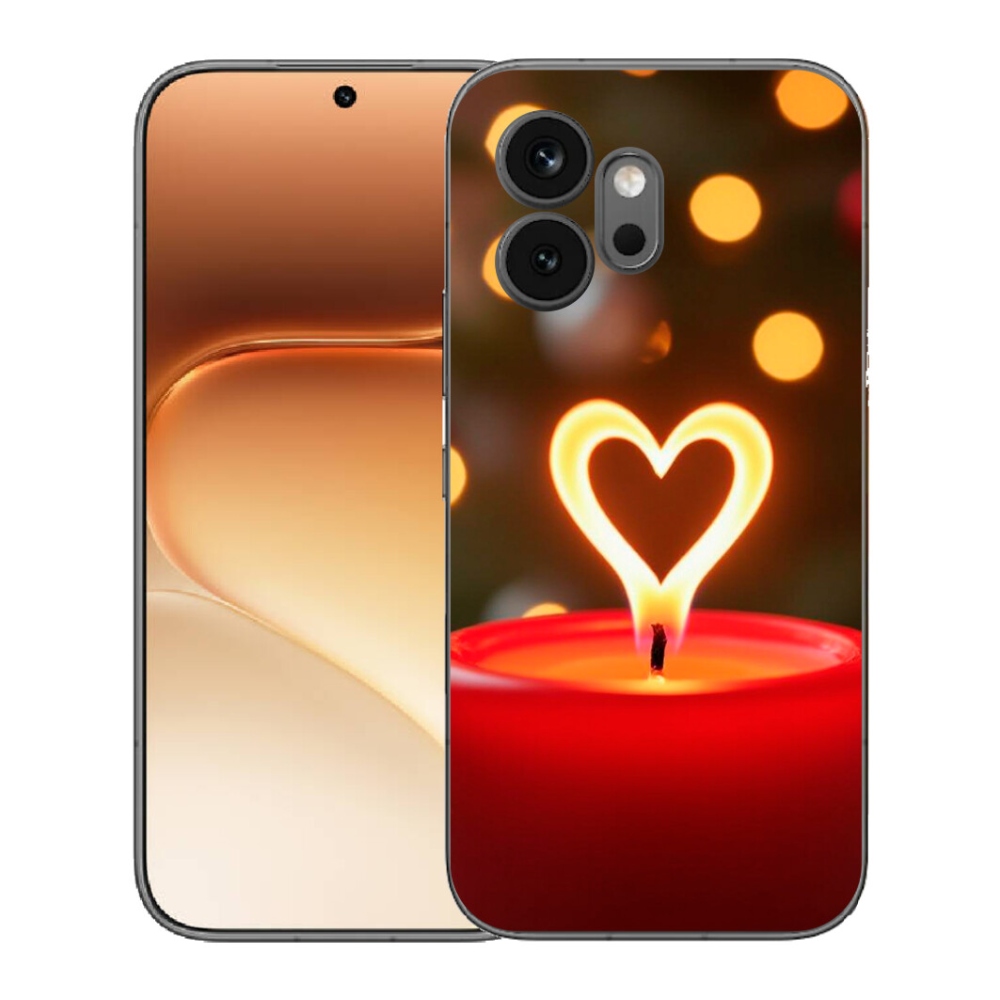 Gelový kryt mmCase na Honor 600 - srdce z plamene
