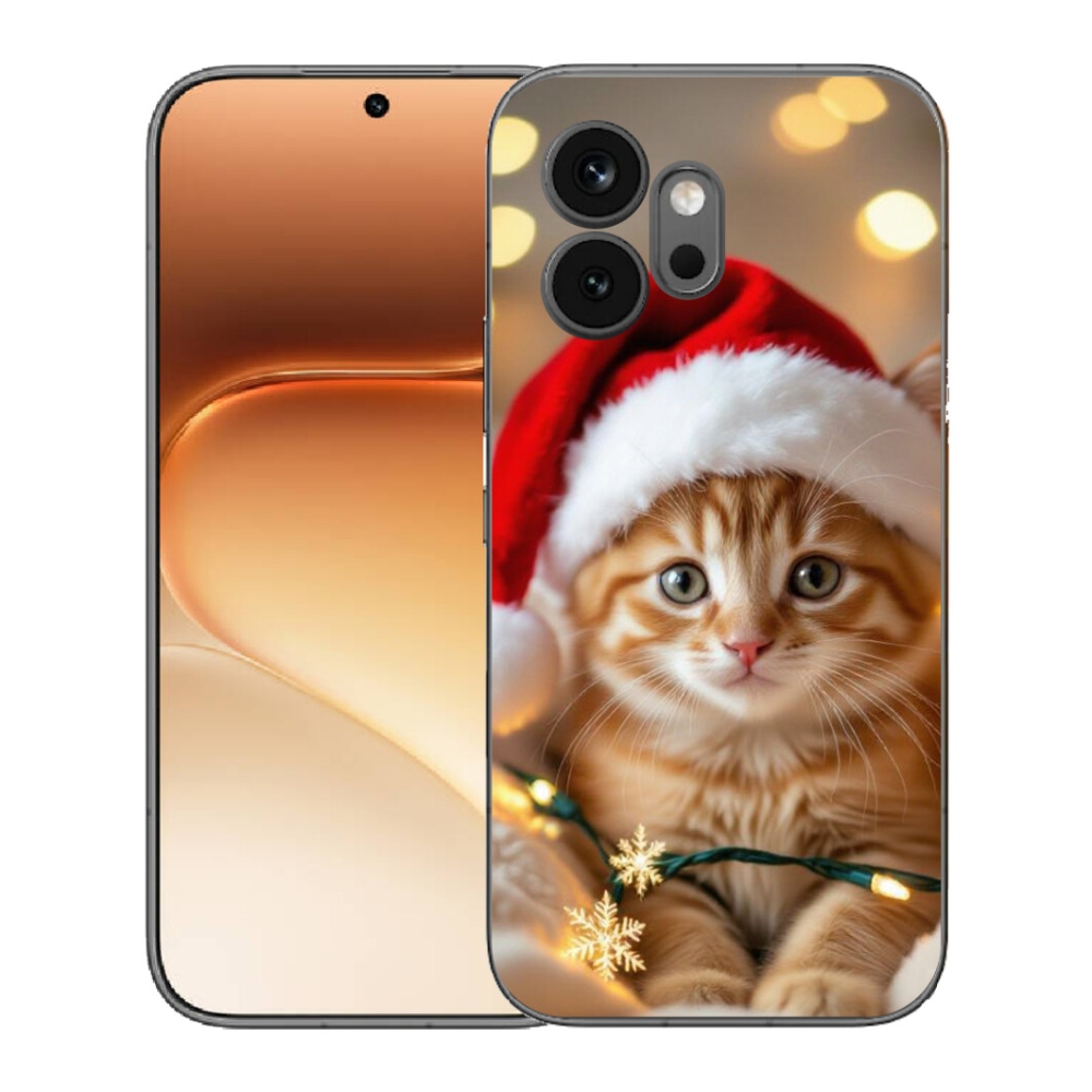 Gelový kryt mmCase na Honor 600 - vánoční kotě