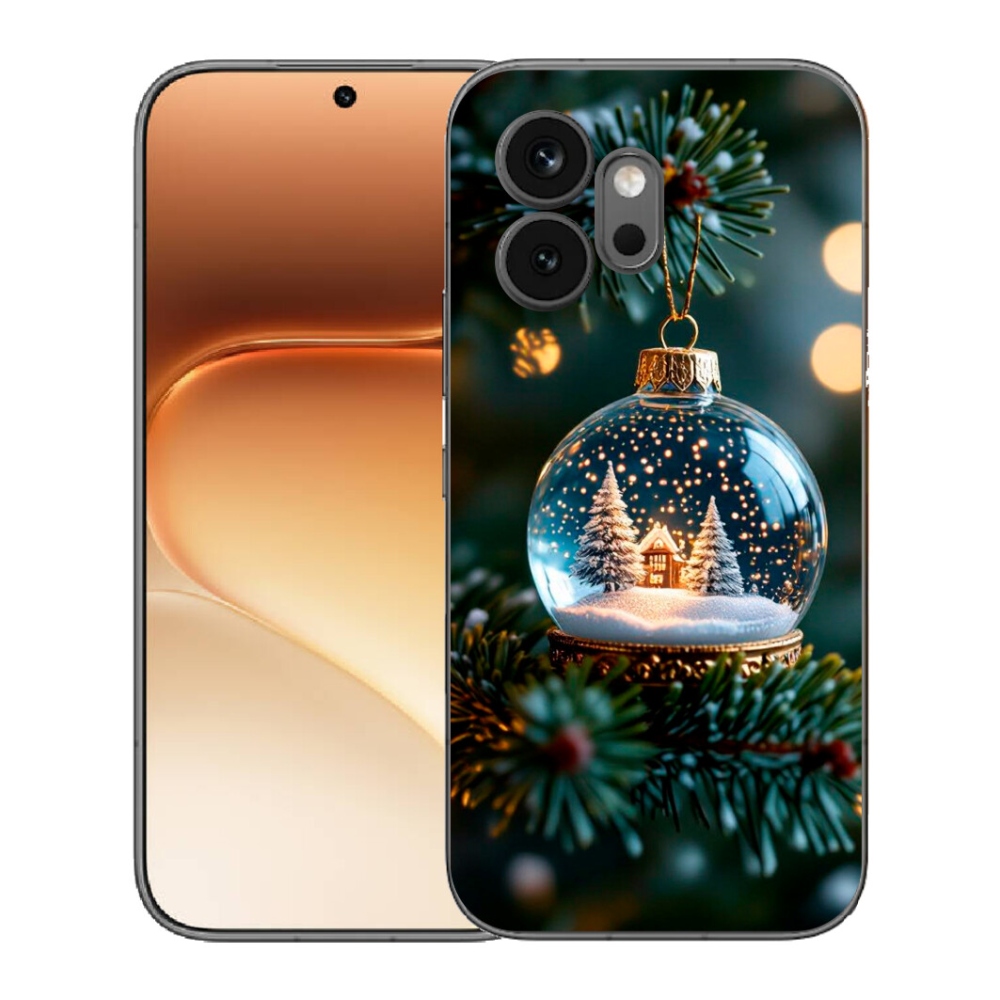 Gelový kryt mmCase na Honor 600 - vánoční koule 2
