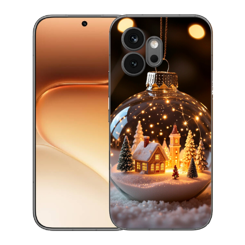Gelový kryt mmCase na Honor 600 - vánoční koule 3