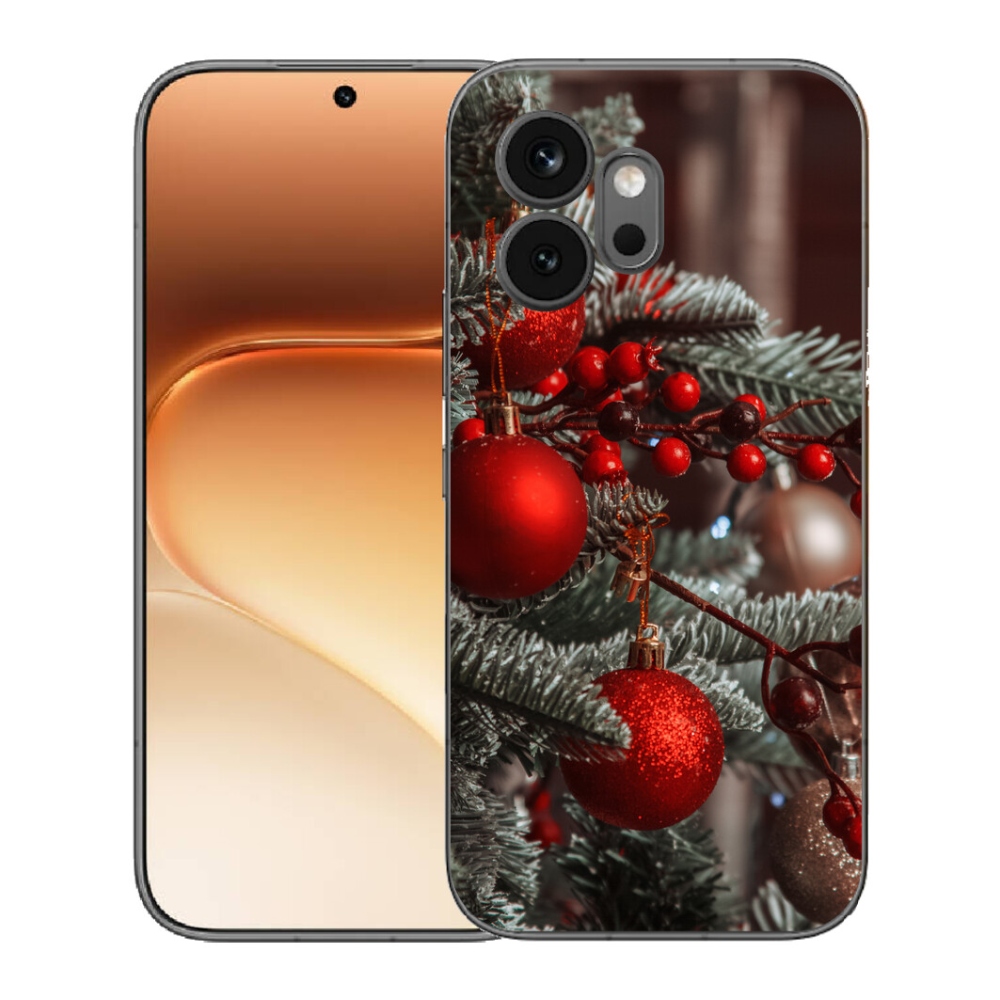 Gelový kryt mmCase na Honor 600 - vánoční ozdoby 2