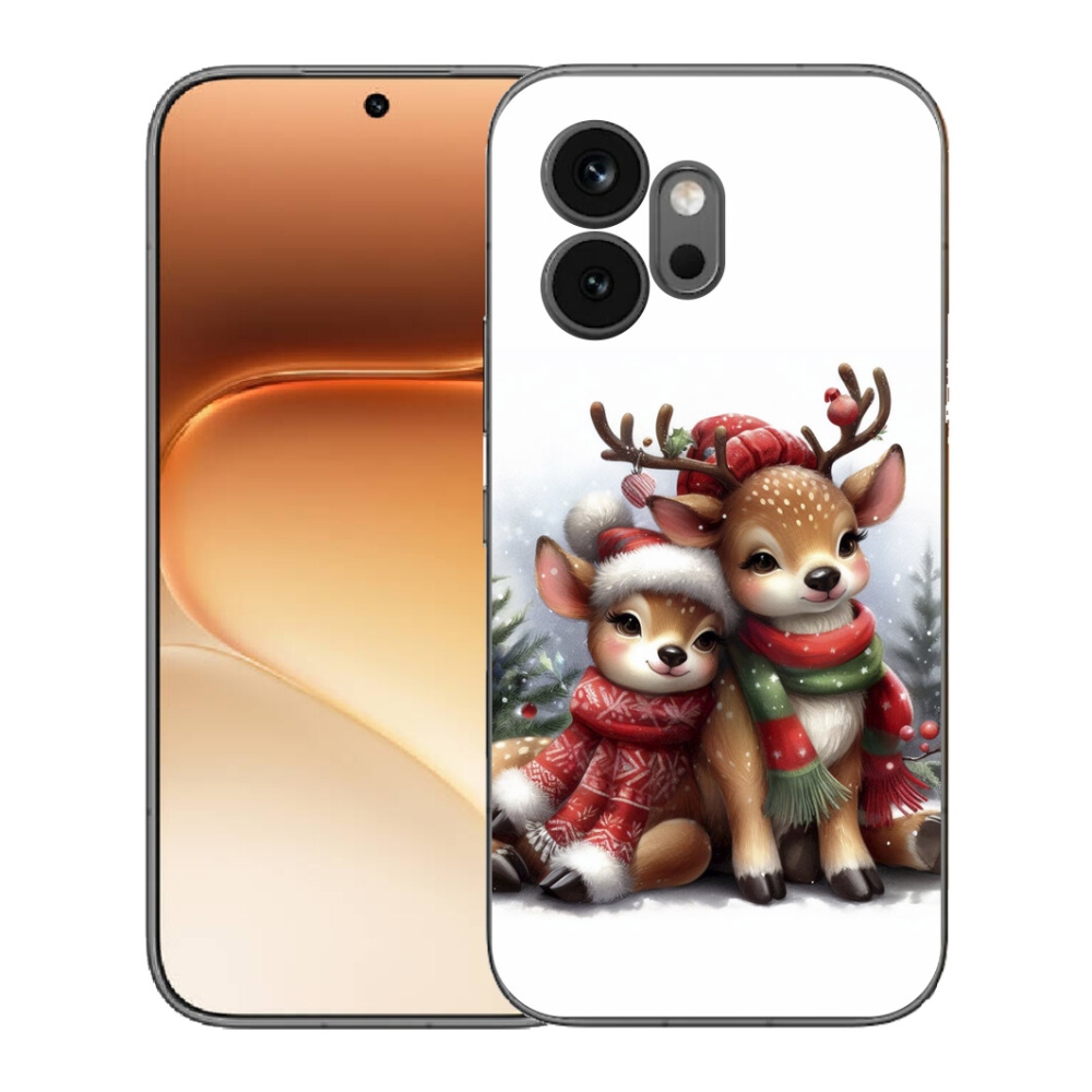 Gelový kryt mmCase na Honor 600 - vánoční sobi