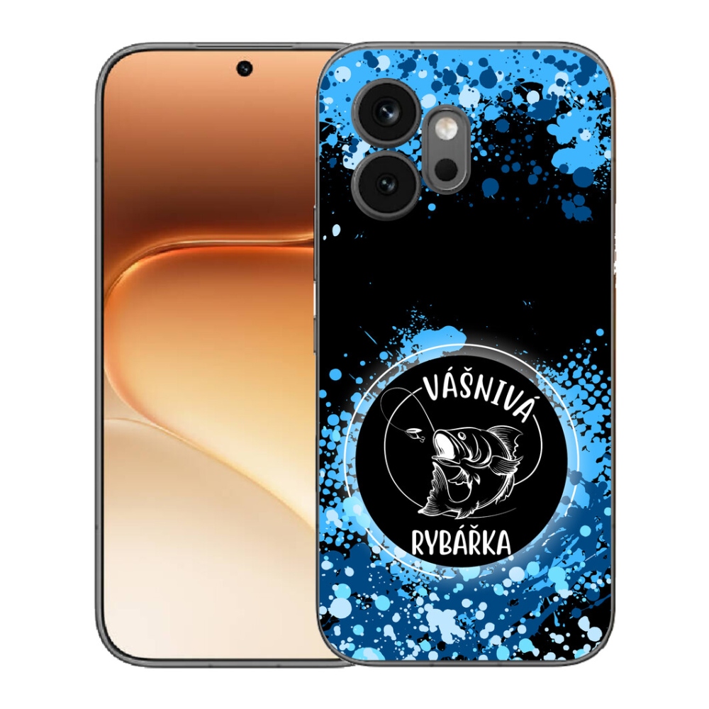 Gelový kryt mmCase na Honor 600 - vášnivá rybářka černé pozadí