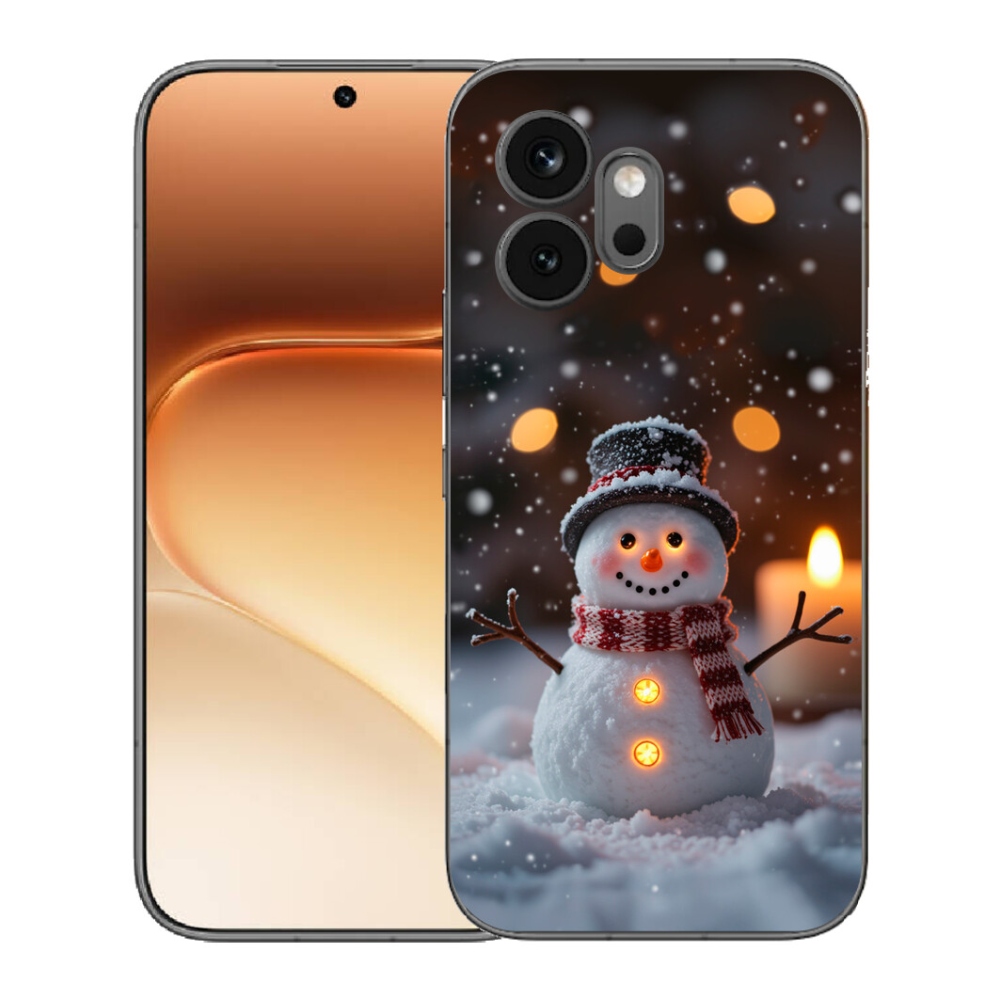 Gelový kryt mmCase na Honor 600 - veselý sněhulák