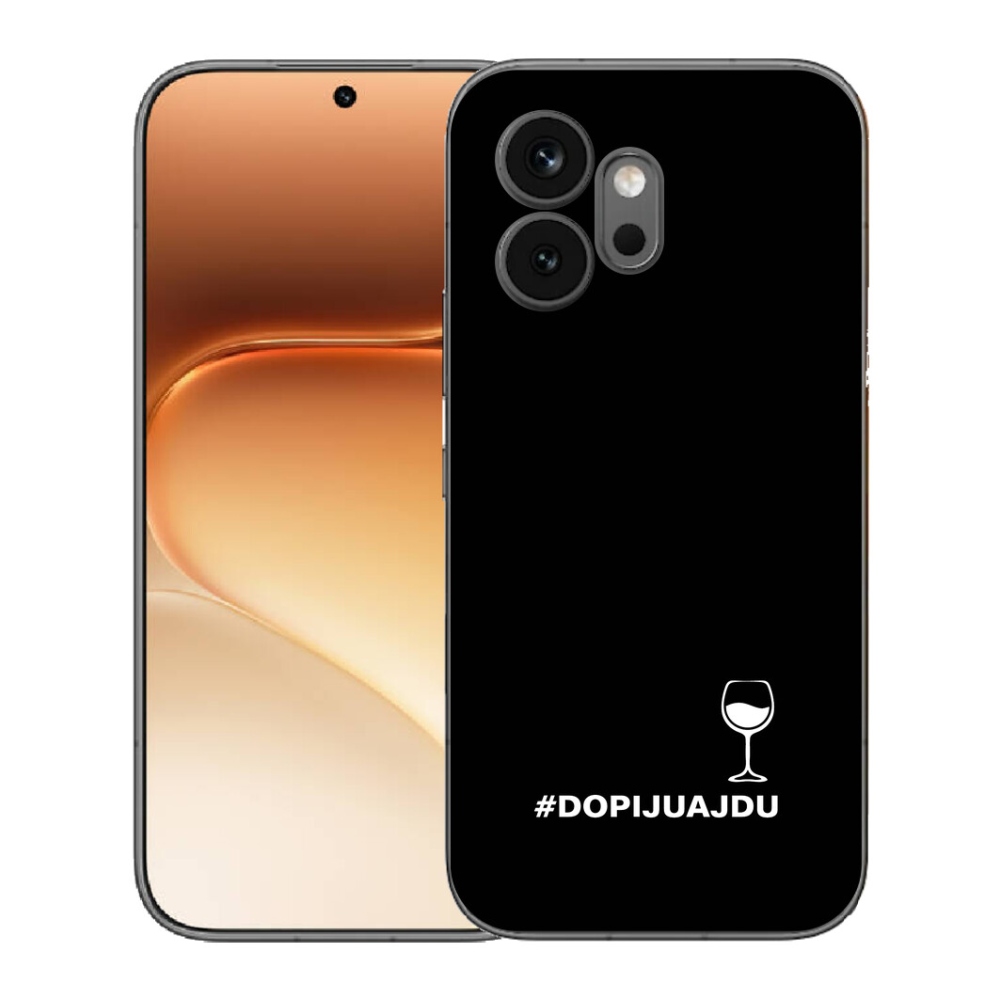 Gelový kryt mmCase na Honor 600 - vinný motiv černé pozadí