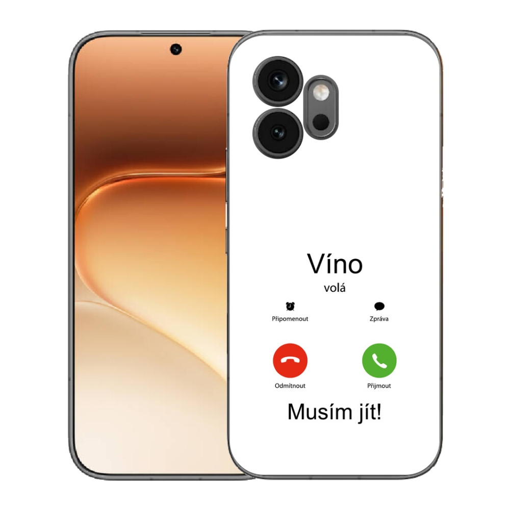 Gelový kryt mmCase na Honor 600 - víno volá bílé pozadí