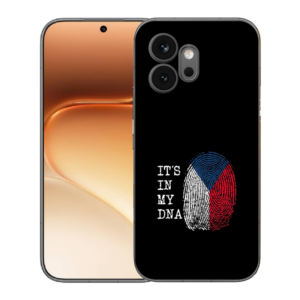 Gelový kryt mmCase na Honor 600 - vlajka otisk prstu černé pozadí
