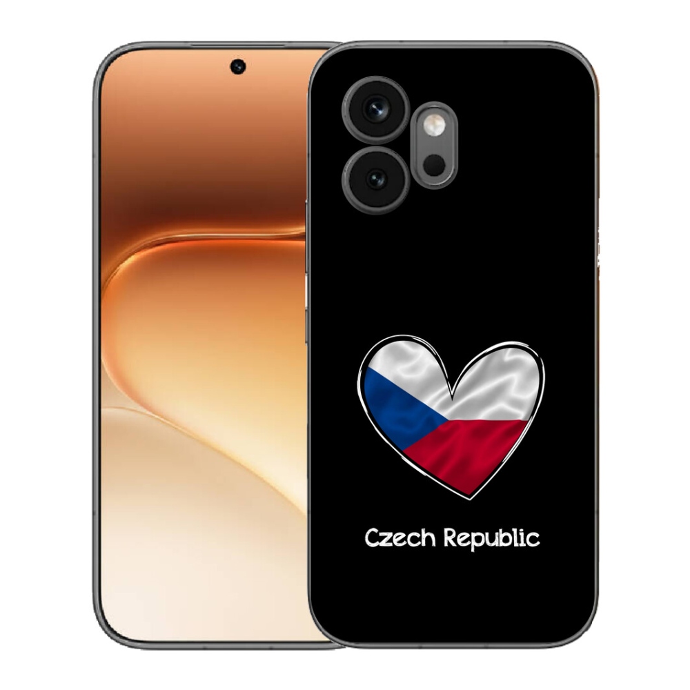 Gelový kryt mmCase na Honor 600 - vlajka srdce černé pozadí