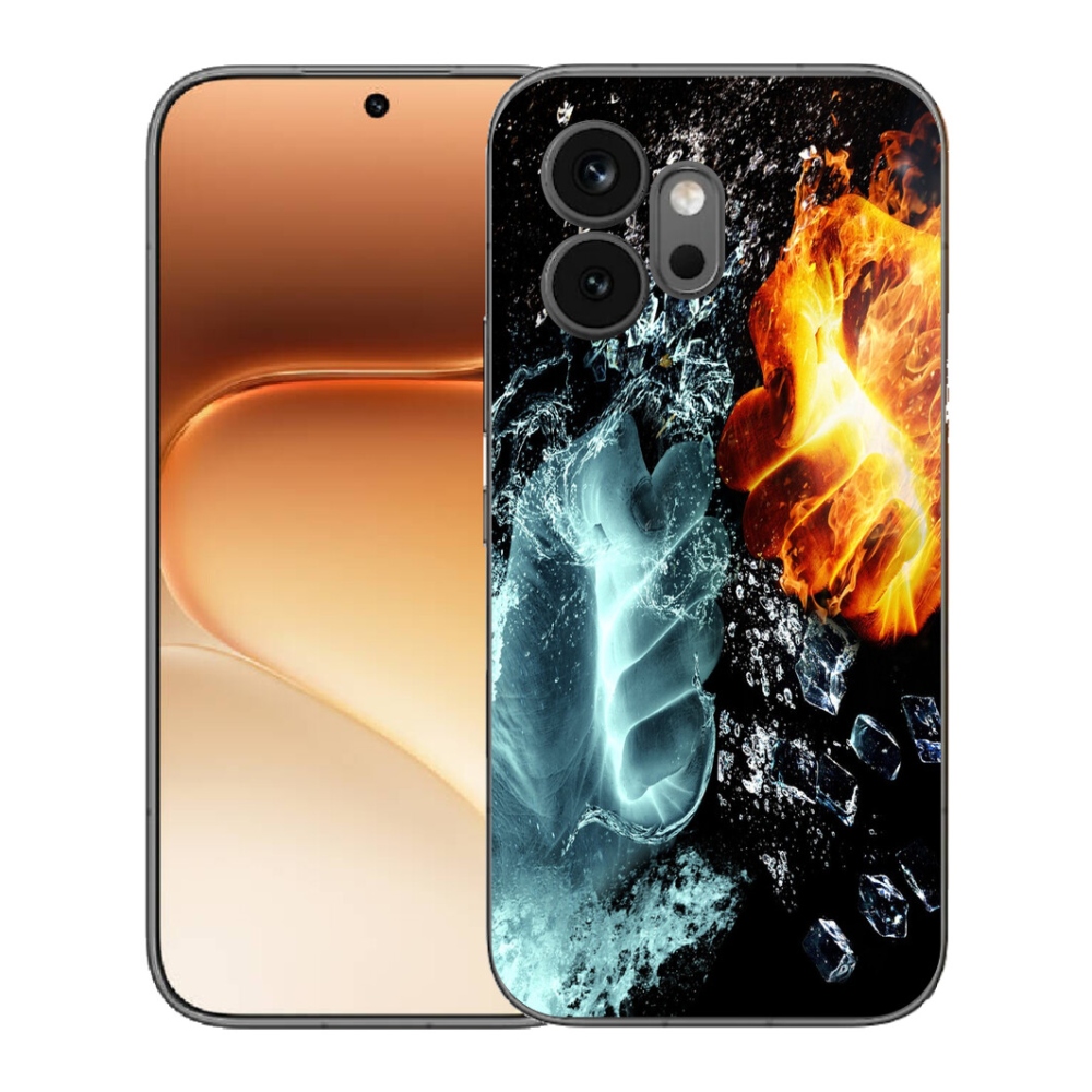 Gelový kryt mmCase na Honor 600 - voda a oheň
