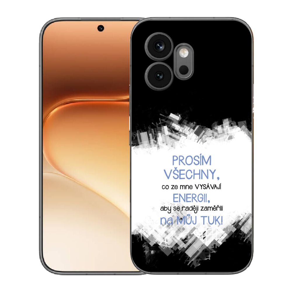 Gelový kryt mmCase na Honor 600 - vtipný text 1 modrý