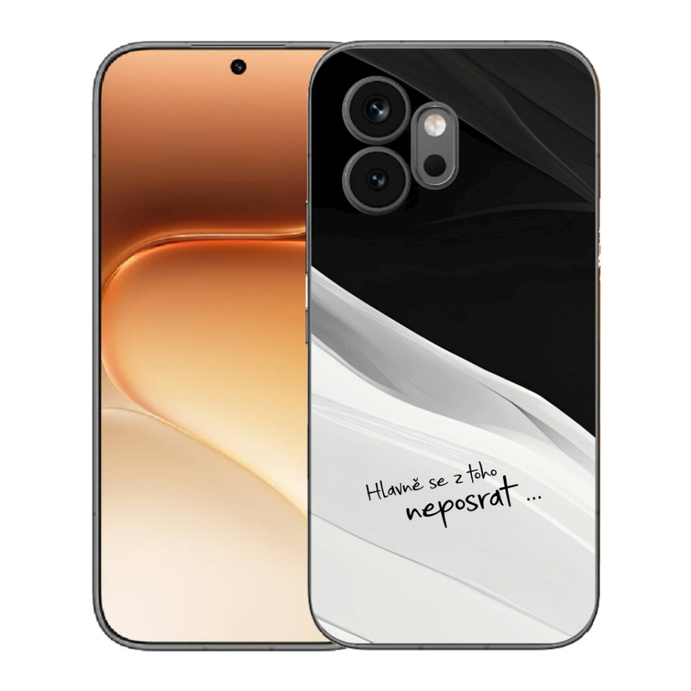 Gelový kryt mmCase na Honor 600 - vtipný text 13 bíločerné pozadí