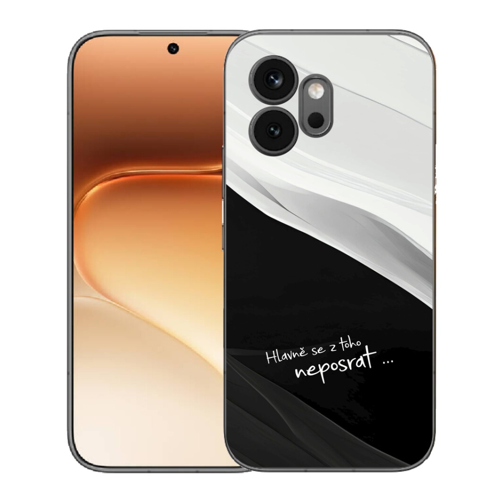 Gelový kryt mmCase na Honor 600 - vtipný text 13 černobílé pozadí