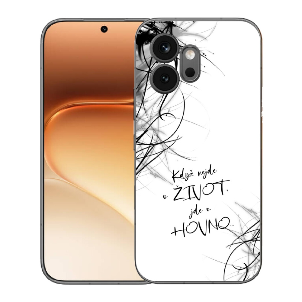 Gelový kryt mmCase na Honor 600 - vtipný text 16 bílé pozadí