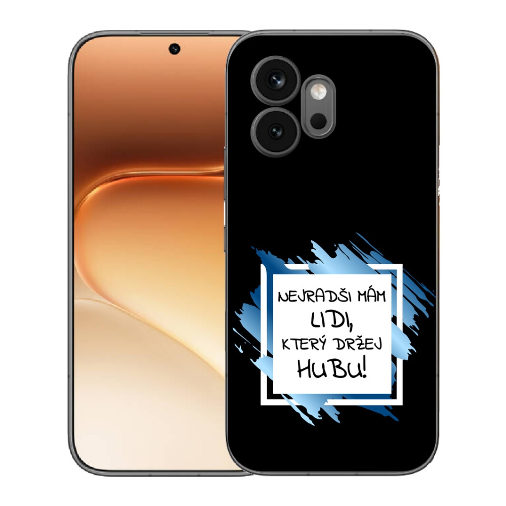 Gelový kryt mmCase na Honor 600 - vtipný text 7 bíločerné pozadí