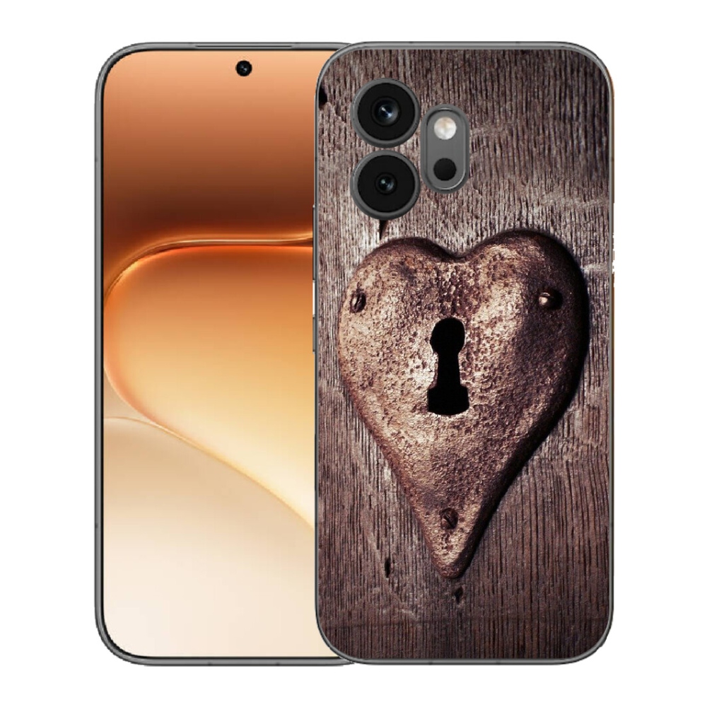 Gelový kryt mmCase na Honor 600 - zámek ve tvaru srdce