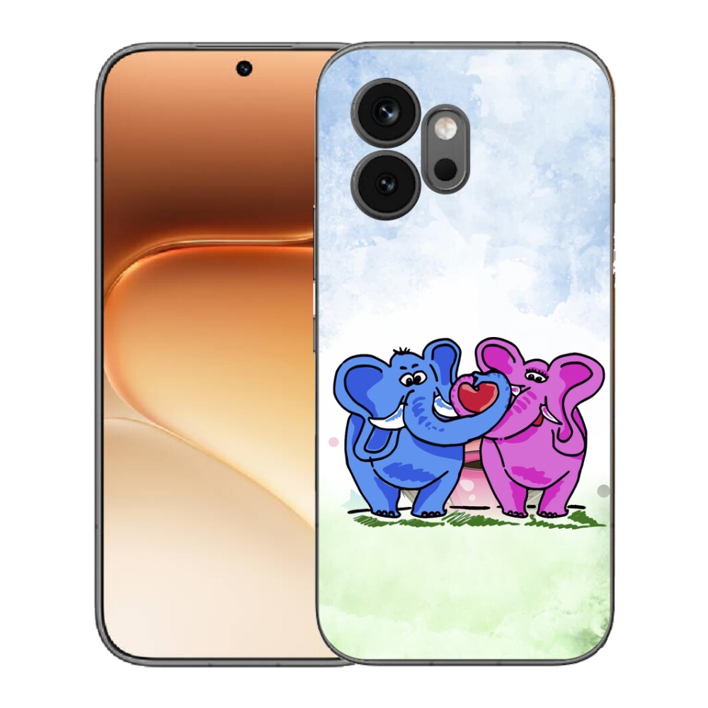 Gelový kryt mmCase na Honor 600 - zamilovaní sloni