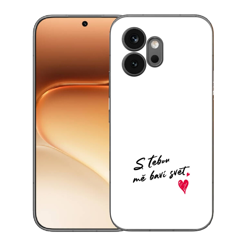 Gelový kryt mmCase na Honor 600 - zamilovaný text 1 bílé pozadí
