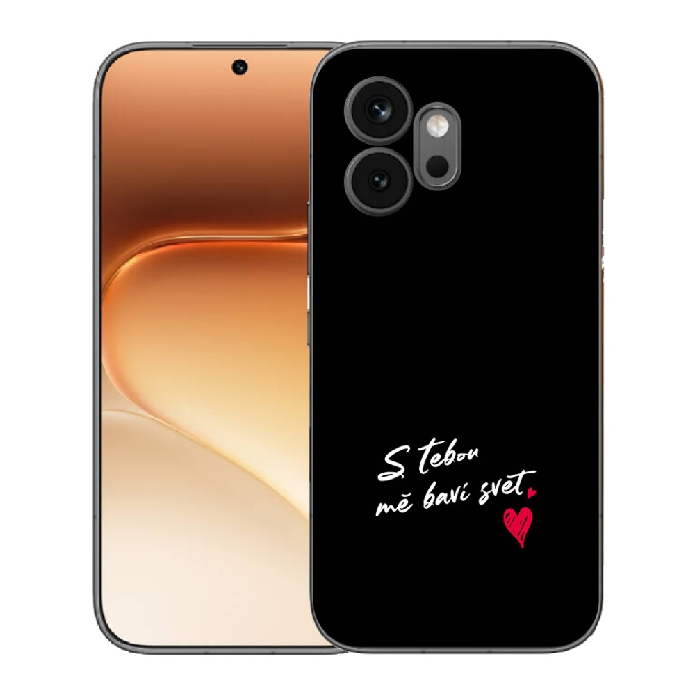 Gelový kryt mmCase na Honor 600 - zamilovaný text 1 černé pozadí