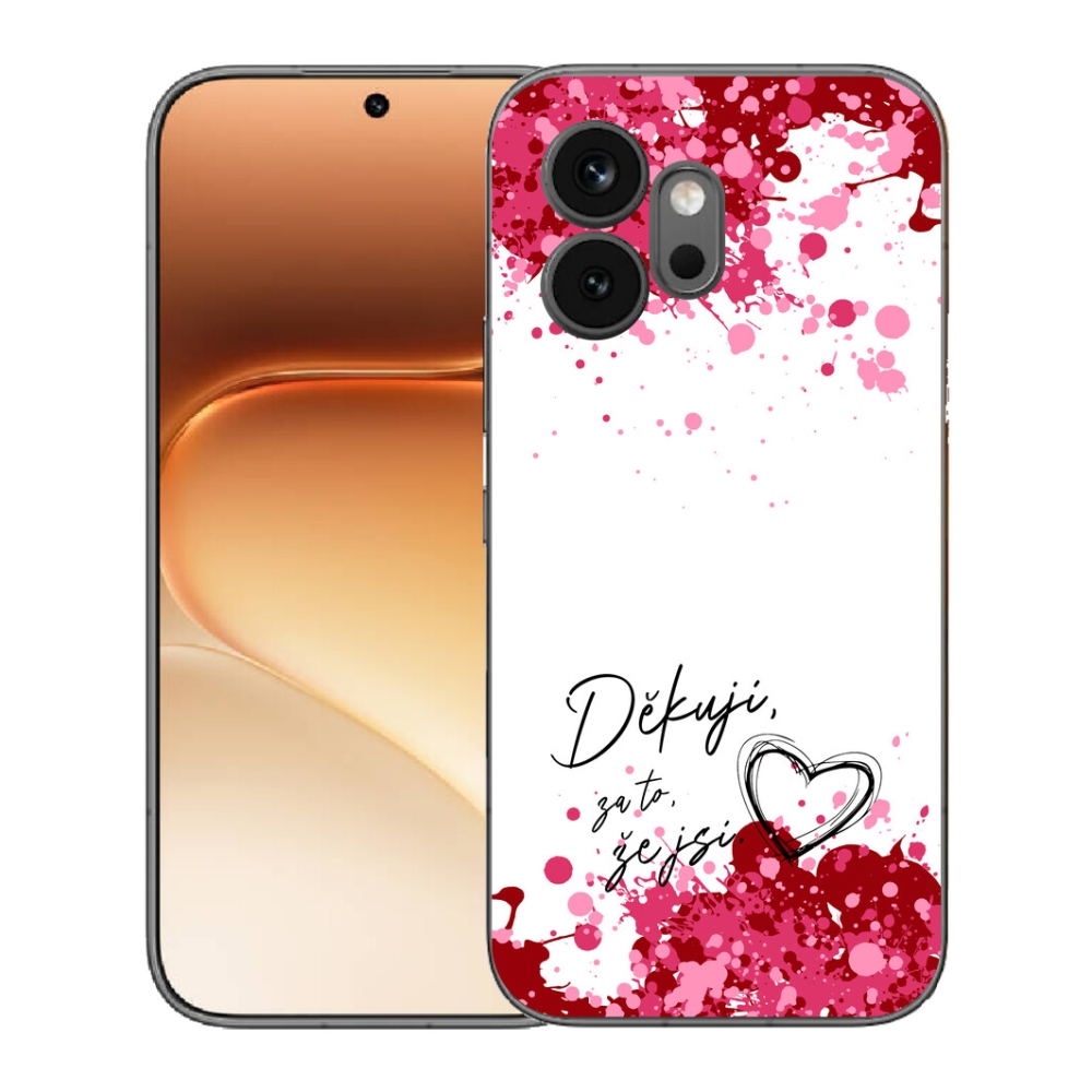 Gelový kryt mmCase na Honor 600 - zamilovaný text 2 bílé pozadí