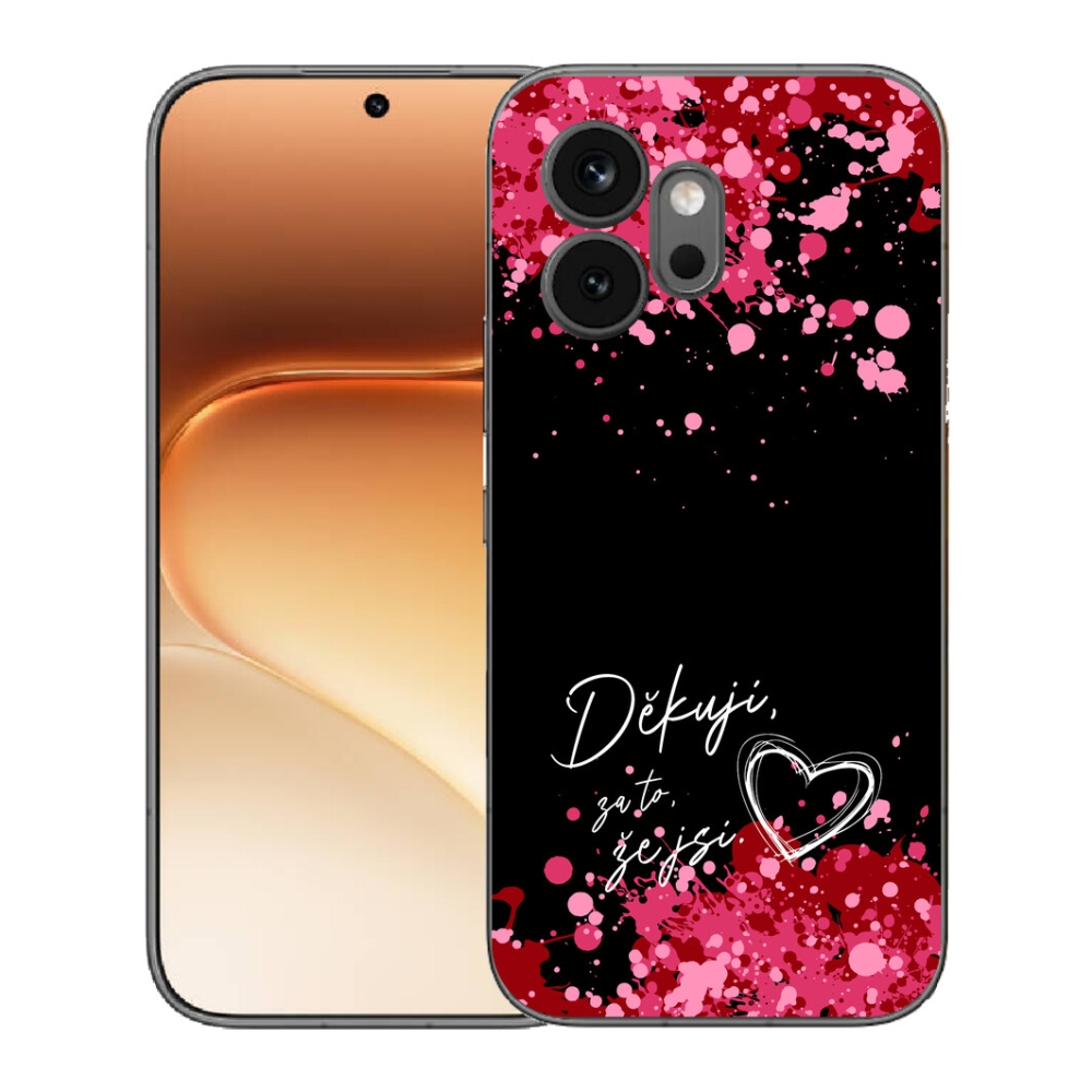 Gelový kryt mmCase na Honor 600 - zamilovaný text 2 černé pozadí