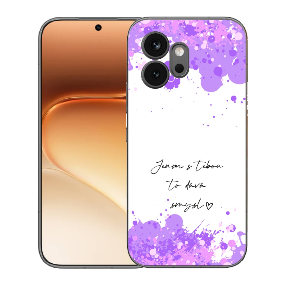 Gelový kryt mmCase na Honor 600 - zamilovaný text bílé pozadí