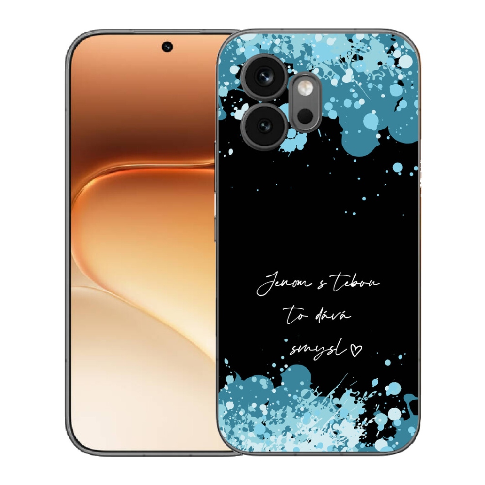 Gelový kryt mmCase na Honor 600 - zamilovaný text černé pozadí
