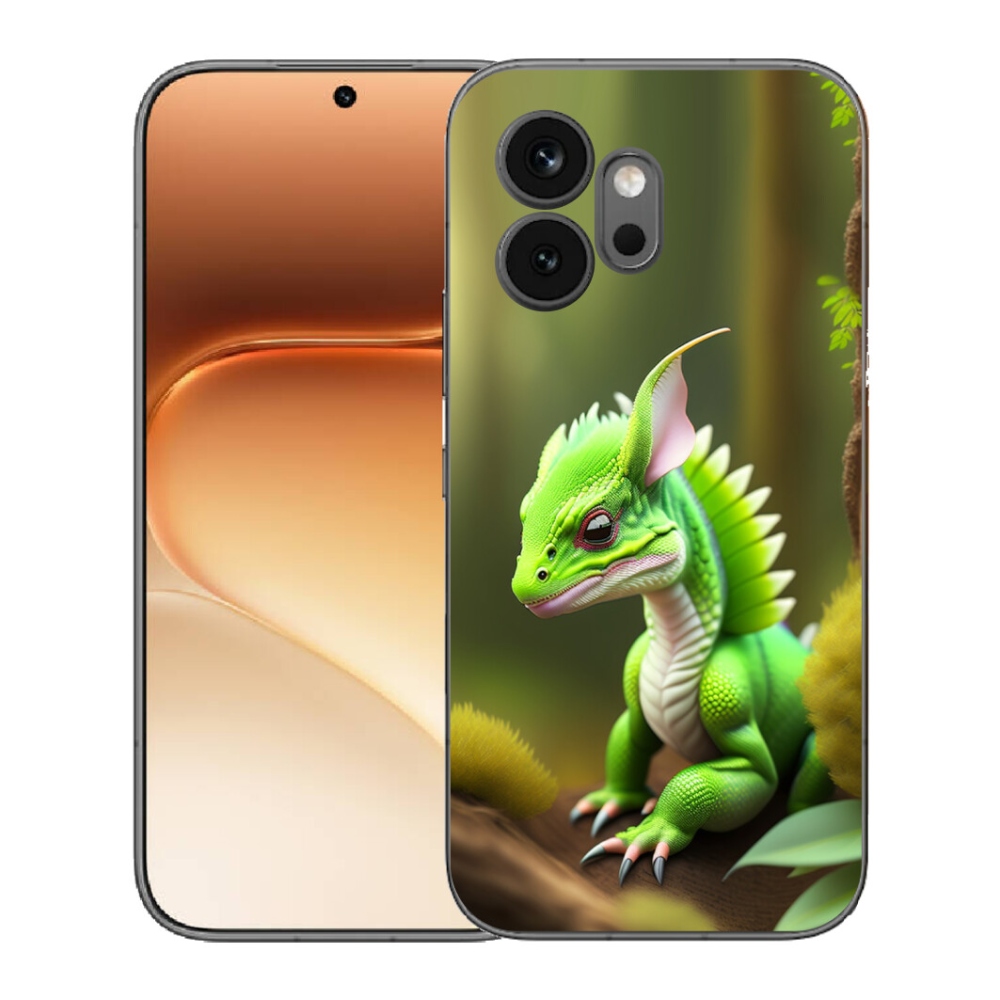 Gelový kryt mmCase na Honor 600 - zelený dráček