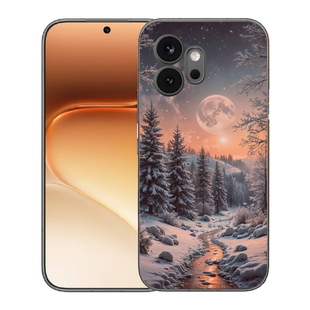 Gelový kryt mmCase na Honor 600 - zimní krajina 2