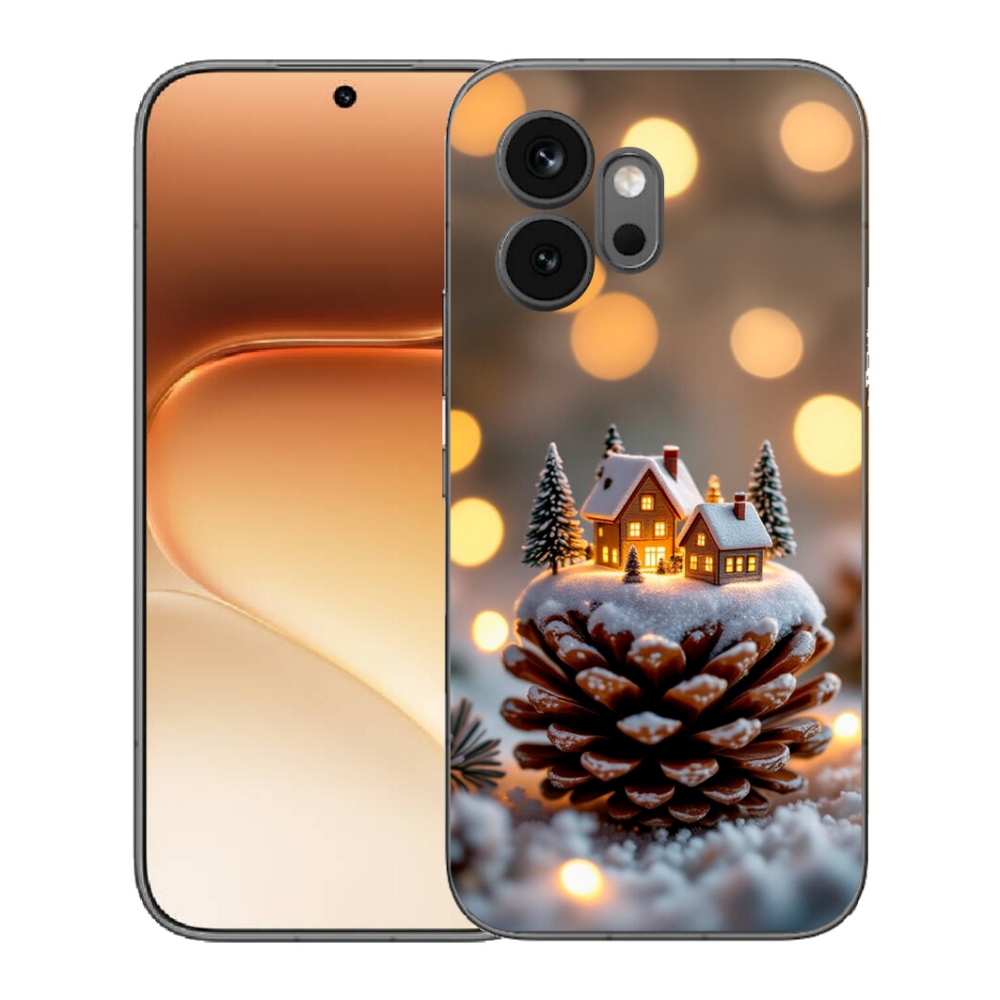 Gelový kryt mmCase na Honor 600 - zimní vesnička