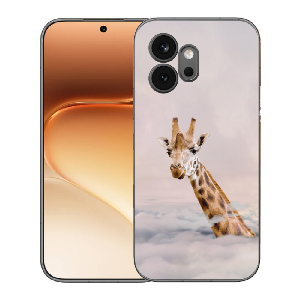 Gelový kryt mmCase na Honor 600 - žirafa v oblacích