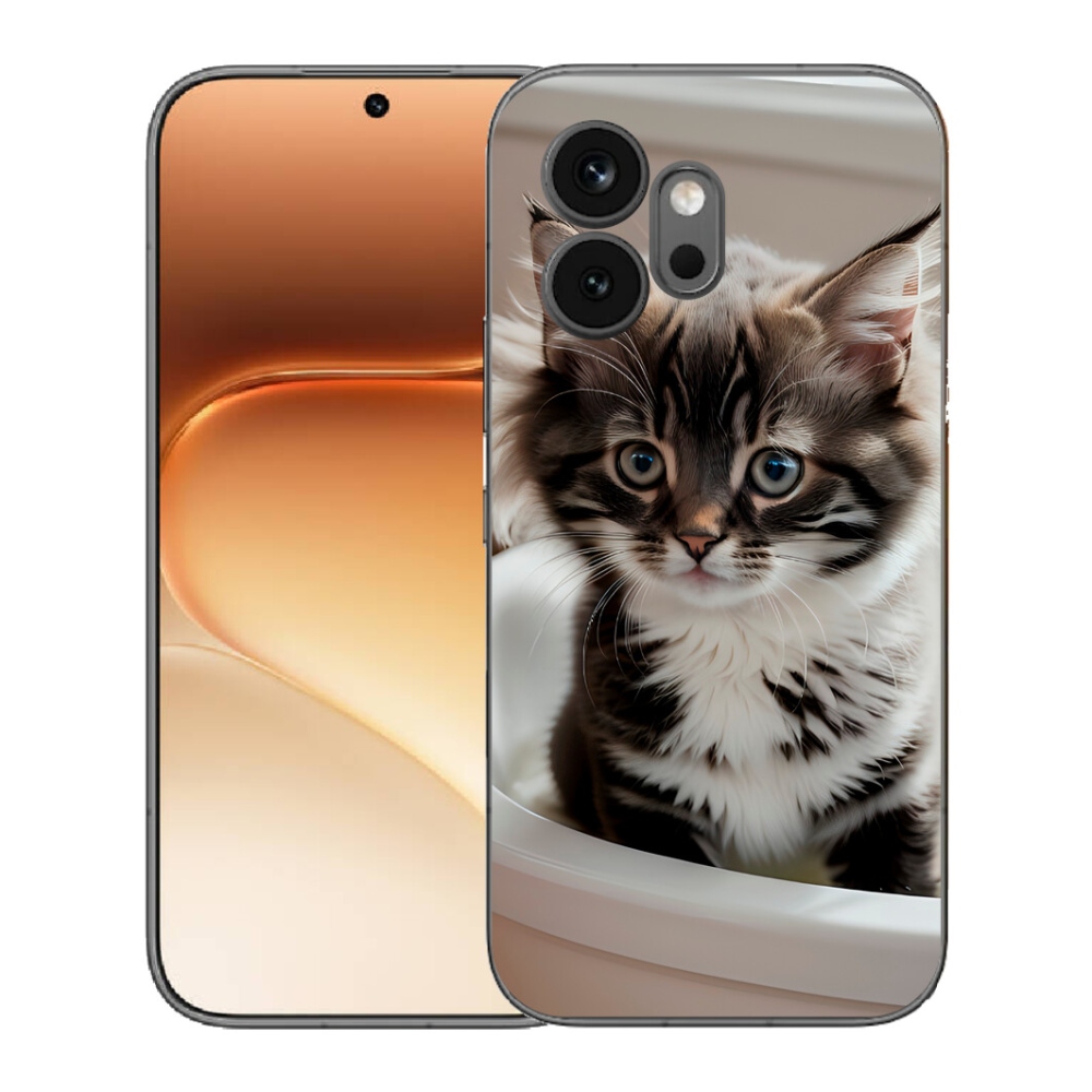 Gelový kryt mmCase na Honor 600 - zvědavé kotě