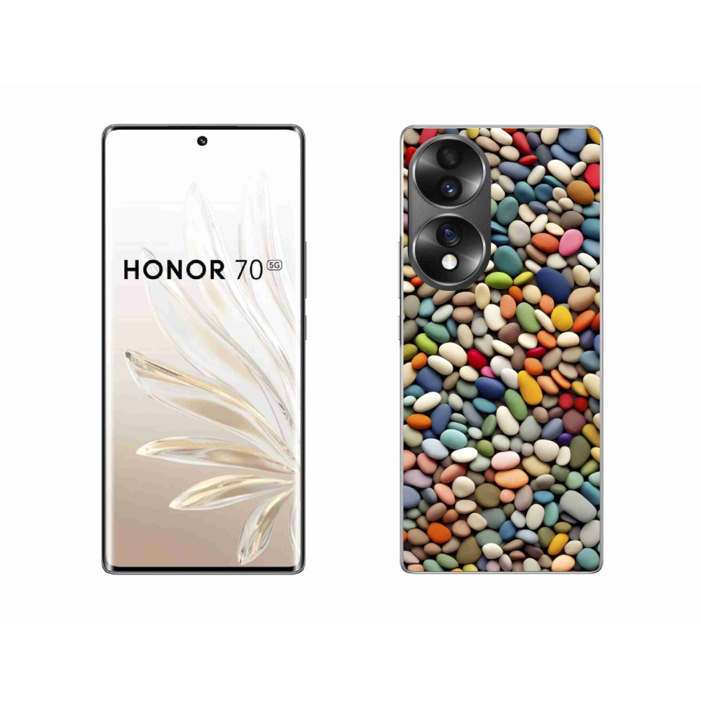 Gelový kryt mmCase na Honor 70 - barevné kamínky 2